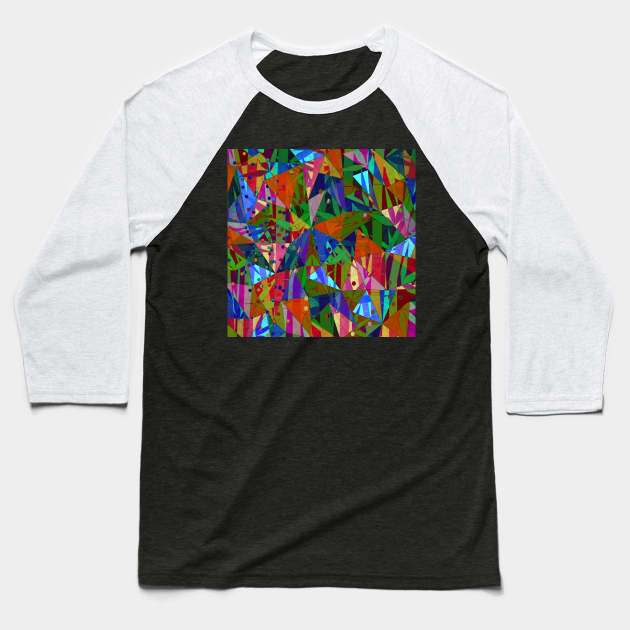 Abstract geometry Baseball T-Shirt by jen28